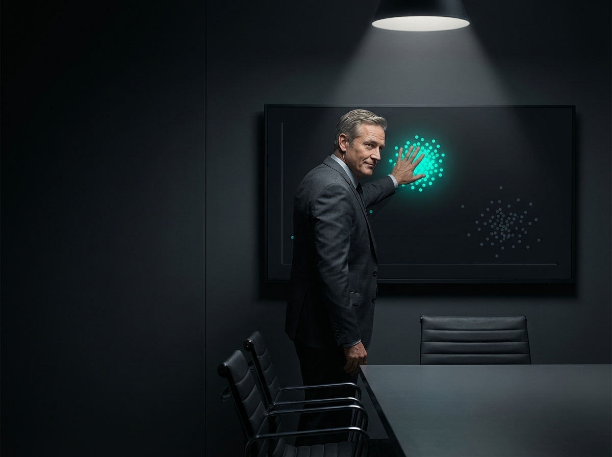 Führungskraft erkennt den Abstand zwischen AI-Investition und Ergebnis